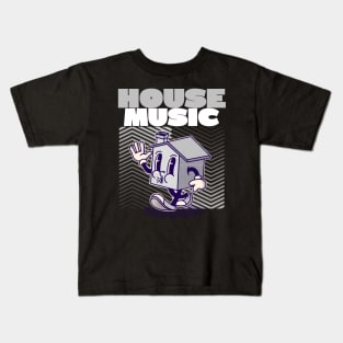HOUSE MUSIC  - Character (grey) Kids T-Shirt